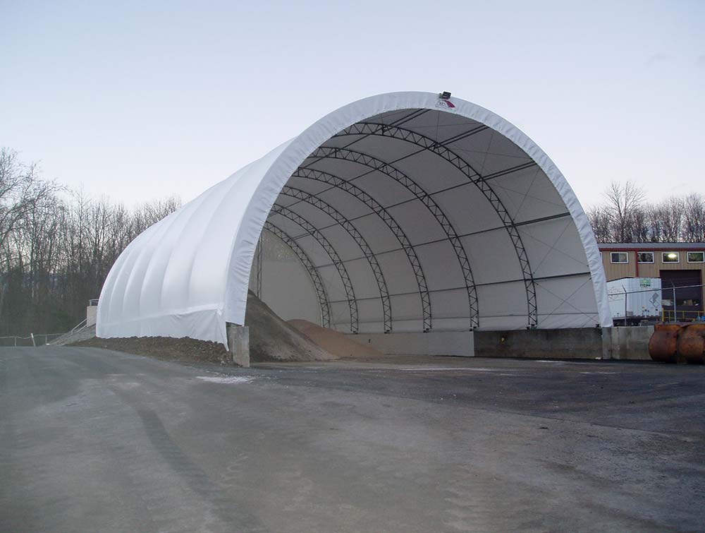 Fabric Farm structure covering salt and sand