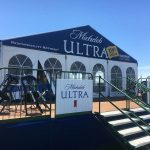 custom Michelob Ultra graphic printed on tent