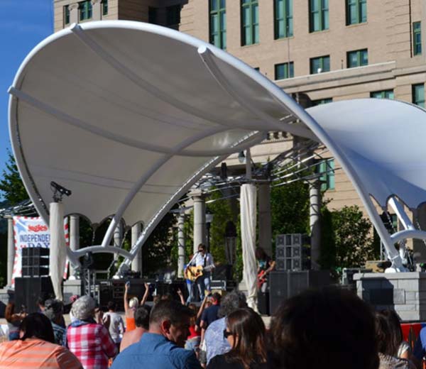 Custom made tent for outdoor music festival