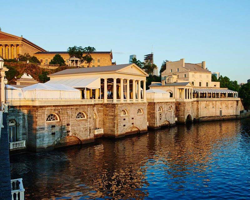 lean to style tents overlooking river