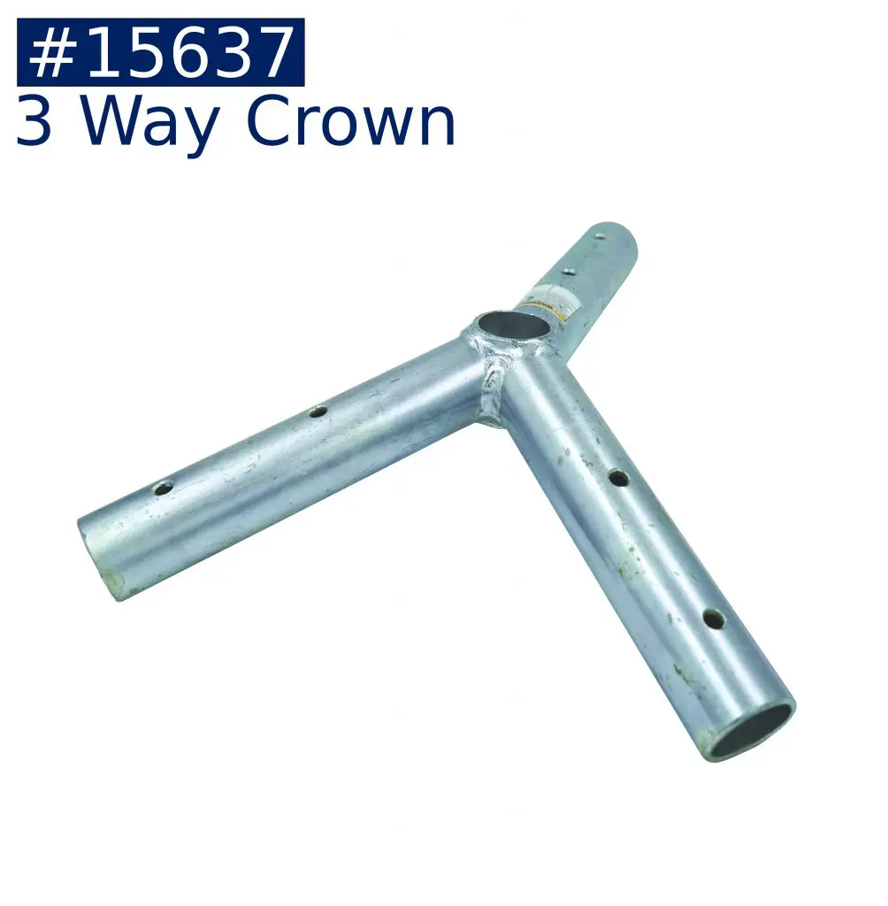 tent frame 3 way crown fitting