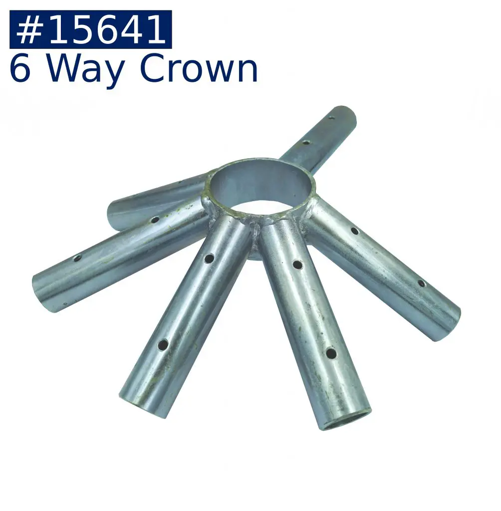 tent frame 6 way crown fitting