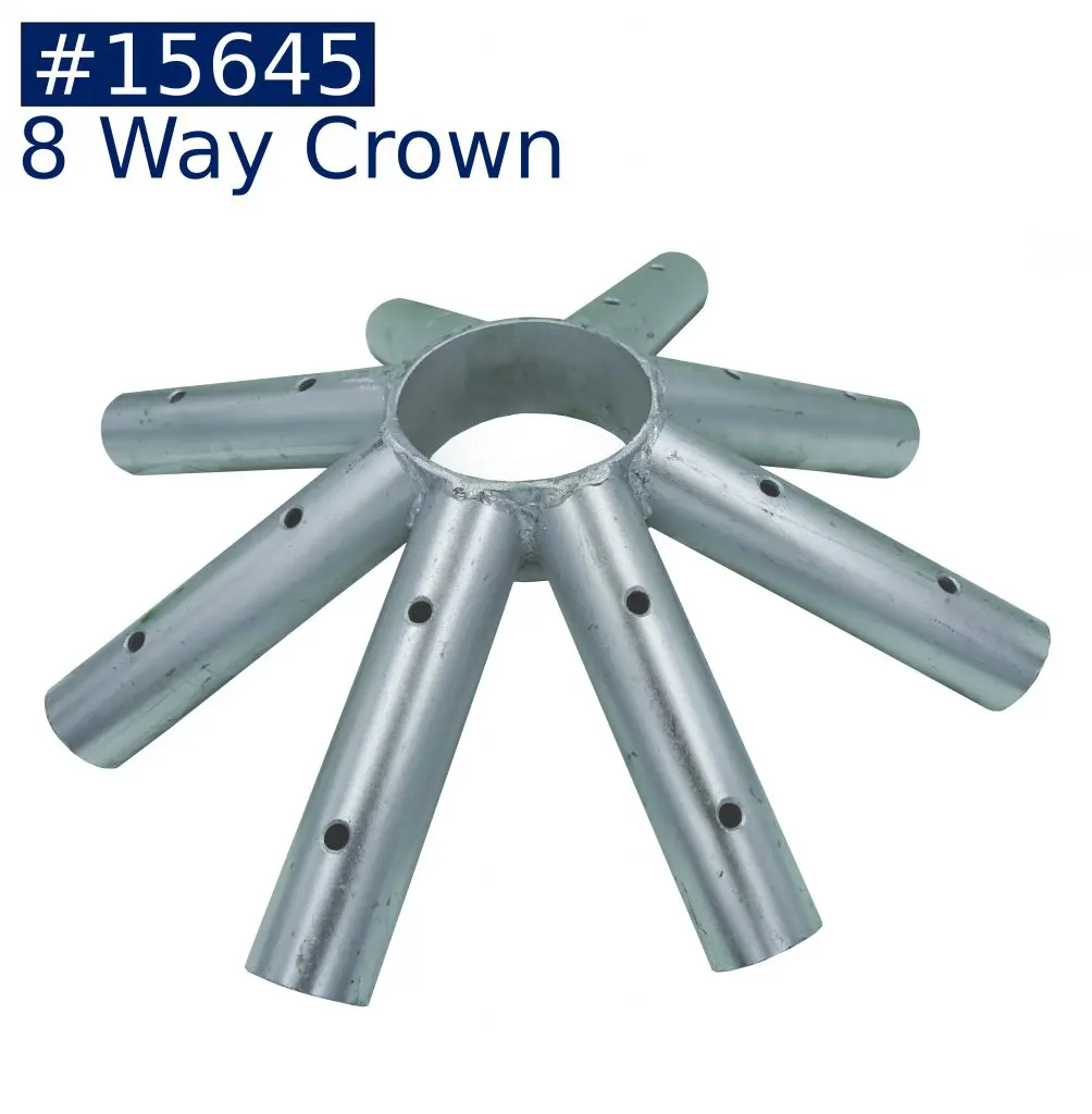 tent frame 8 way crown fitting